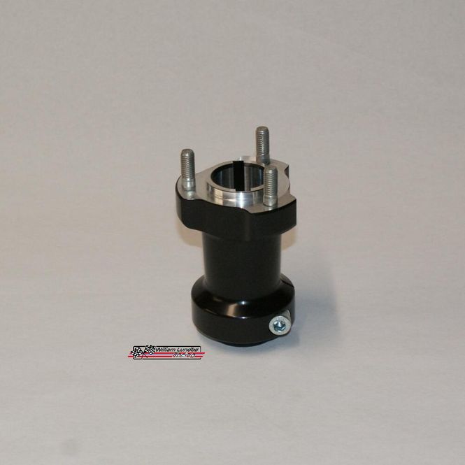 Hovedbilde Hjulboss aluminium sort for 30mm bakaksel, L=95mm ...